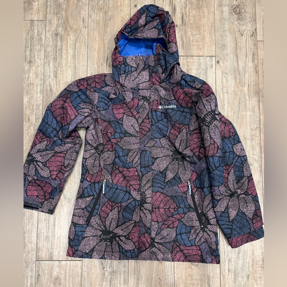 Columbia Print Winter/Waterproof Jacket WITHOUT Fleece Insert Size Large Girls